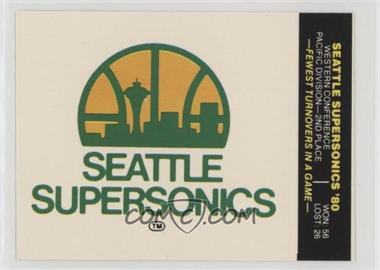 1980-81 Fleer NBA Basketball Team Stickers - [Base] #_SESU.2 - Seattle SuperSonics (Puzzle Back; Lakers Logo Visible)