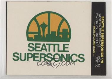 1980-81 Fleer NBA Basketball Team Stickers - [Base] #_SESU.2 - Seattle SuperSonics (Puzzle Back; Lakers Logo Visible)