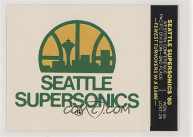 1980-81 Fleer NBA Basketball Team Stickers - [Base] #_SESU.2 - Seattle SuperSonics (Puzzle Back; Lakers Logo Visible)