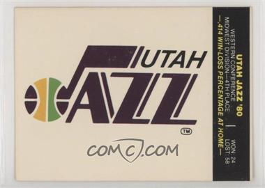 1980-81 Fleer NBA Basketball Team Stickers - [Base] #_UTJA.1 - Utah Jazz (Cartoon Back)