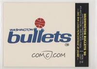 Washington Bullets (Cartoon Back)