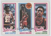 Michael Cooper, Moses Malone, George Johnson