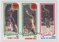 Terry Tyler, Armond Hill, Micheal Ray Richardson (Spelled Michael on Card)