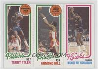 Terry Tyler, Armond Hill, Micheal Ray Richardson (Spelled Michael on Card)