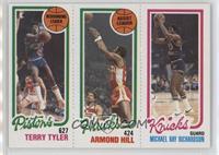Terry Tyler, Armond Hill, Micheal Ray Richardson (Spelled Michael on Card)