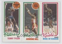 Terry Tyler, Armond Hill, Micheal Ray Richardson (Spelled Michael on Card)