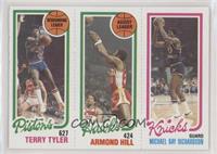 Terry Tyler, Armond Hill, Micheal Ray Richardson (Spelled Michael on Card)