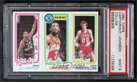 Bill Cartwright, Doug Collins, Eddie Johnson [PSA 9 MINT]