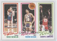 Mike Newlin, Norm Nixon, Darryl Dawkins