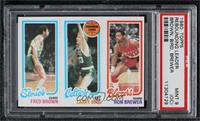 Fred Brown, Larry Bird, Ron Brewer [PSA 9 MINT (OC)]