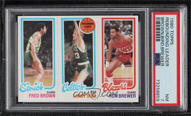 1980-81 Topps - [Base] #198-31-228 - Fred Brown, Larry Bird, Ron Brewer [PSA 7 NM]