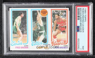 1980-81 Topps - [Base] #198-31-228 - Fred Brown, Larry Bird, Ron Brewer [PSA 7 NM]