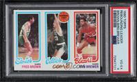 Fred Brown, Larry Bird, Ron Brewer [PSA 4 VG‑EX]