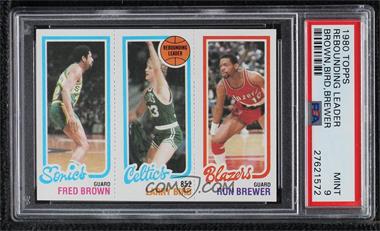 1980-81 Topps - [Base] #198-31-228 - Fred Brown, Larry Bird, Ron Brewer [PSA 9 MINT]