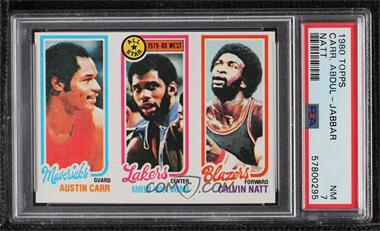 1980-81 Topps - [Base] #200-8-61 - Austin Carr, Kareem Abdul-Jabbar, Calvin Natt [PSA 7 NM]