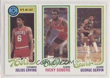 1980-81 Topps - [Base] #208-49-1 - Julius Erving, Ricky Sobers, George Gervin