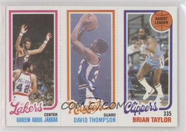 1980-81 Topps - [Base] #216-79-135 - Kareem Abdul-Jabbar, David Thompson, Brian Taylor