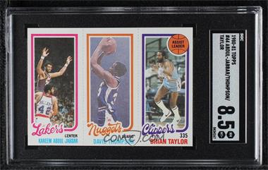 1980-81 Topps - [Base] #216-79-135 - Kareem Abdul-Jabbar, David Thompson, Brian Taylor [SGC 8.5 NM/Mt+]