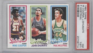 1980-81 Topps - [Base] #229-212-137 - Michael Cooper, John Shumate, Paul Westphal [PSA 7 NM (ST)]