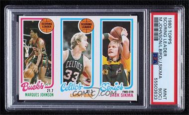 1980-81 Topps - [Base] #232-30-143 - Marques Johnson, Larry Bird, Jack Sikma [PSA 9 MINT (OC)]