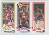 Maurice Cheeks, Magic Johnson, Ron Boone