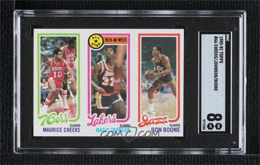 1980-81 Topps - [Base] #237-18-178 - Maurice Cheeks, Magic Johnson, Ron Boone [SGC 8 NM/Mt]