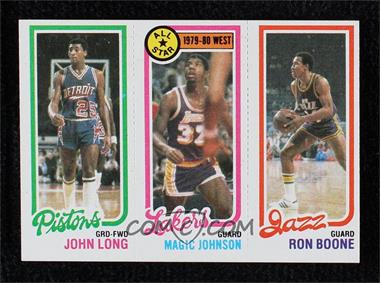 1980-81 Topps - [Base] #237-18-88 - John Long, Magic Johnson, Ron Boone
