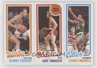 Sonny Parker, Dave Twardzik, Cedric Maxwell [Poor to Fair]