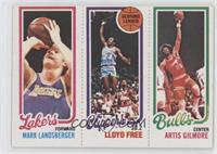 Mark Landsberger, Artis Gilmore, World B. Free