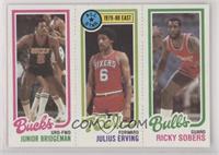 Junior Bridgeman, Julius Erving, Ricky Sobers