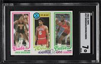 Junior Bridgeman, Julius Erving, Ricky Sobers [SGC 7 NM]