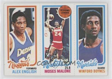 1980-81 Topps - [Base] #64-102-75 - Alex English, Moses Malone, Winford Boynes