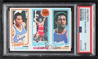 Alex English, Moses Malone, Winford Boynes [PSA 8 NM‑MT]