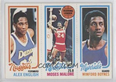 1980-81 Topps - [Base] #64-102-75 - Alex English, Moses Malone, Winford Boynes