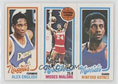 1980-81 Topps - [Base] #64-102-75 - Alex English, Moses Malone, Winford Boynes