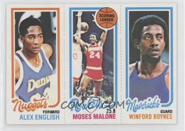 1980-81 Topps - [Base] #64-102-75 - Alex English, Moses Malone, Winford Boynes