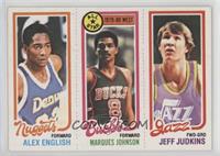 Alex English, Jeff Judkins, Marques Johnson