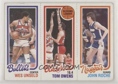 1980-81 Topps - [Base] #78-195-251 - Wes Unseld, Tom Owens, John Roche [Poor to Fair]