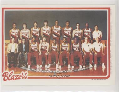 1980-81 Topps - Team Pin-Ups #14 - Portland Trail Blazers Team