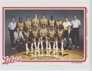 1980-81 Topps - Team Pin-Ups #8 - Los Angeles Lakers Team