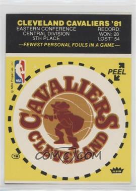 1981-82 Fleer NBA Basketball Team Stickers - [Base] #_CLCA.1 - Cleveland Cavaliers (Yellow)