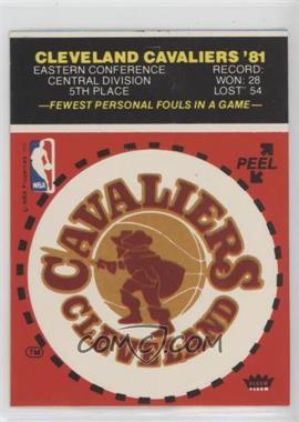 1981-82 Fleer NBA Basketball Team Stickers - [Base] #_CLCA.2 - Cleveland Cavaliers Team (Red)