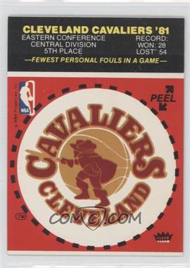 1981-82 Fleer NBA Basketball Team Stickers - [Base] #_CLCA.2 - Cleveland Cavaliers Team (Red)
