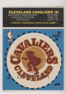 1981-82 Fleer NBA Basketball Team Stickers - [Base] #_CLCA.3 - Cleveland Cavaliers Team (Blue)