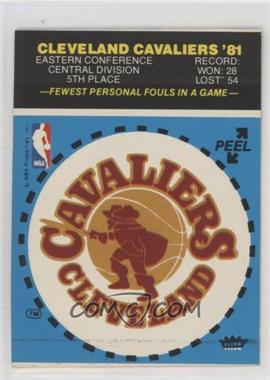 1981-82 Fleer NBA Basketball Team Stickers - [Base] #_CLCA.3 - Cleveland Cavaliers Team (Blue)