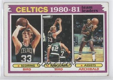 1981-82 Topps - [Base] #45 - Team Leaders - Larry Bird, Nate Archibald