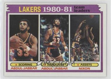 1981-82 Topps - [Base] #55 - Team Leaders - Kareem Abdul-Jabbar, Norm Nixon