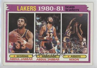 1981-82 Topps - [Base] #55 - Team Leaders - Kareem Abdul-Jabbar, Norm Nixon
