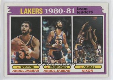 1981-82 Topps - [Base] #55 - Team Leaders - Kareem Abdul-Jabbar, Norm Nixon