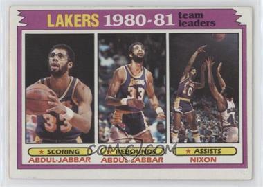 1981-82 Topps - [Base] #55 - Team Leaders - Kareem Abdul-Jabbar, Norm Nixon